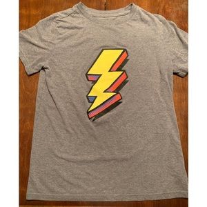 Cat & Jack Boys’ Flash Bolt Gray T-Shirt (Size: 16/XL)